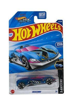 Hot Wheels 2024 Crescendo X-Raycers Blue Clear Body Diecast Car